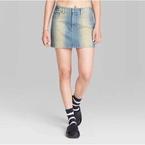 Wild Fable Women's Low-Rise Denim Mini Skirt Blue Size 6
